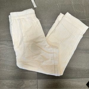 Madewell Cream Gauze Cropped Pants Size S